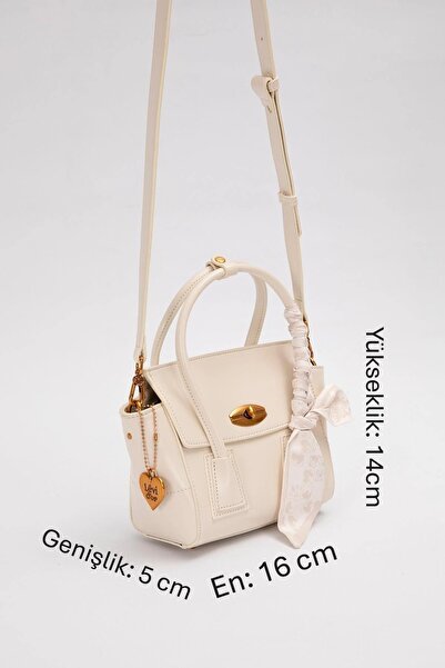 Levidor Beige Scarf Detailed Shoulder Bag 930459