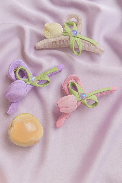 ŞehrazatTasarım مشبك شعر على شكل زهرة زنبق مع لؤلؤ