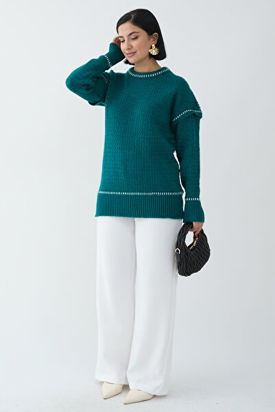 InStyle Петрольний зелений шардоне з бією Детальний казак