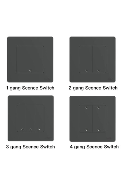 MOES مفتاح مشهد رمادي ثنائي العصابة مفتاح مشهد حلقة نجمية 4 اتجاهات حائط/مقبض...