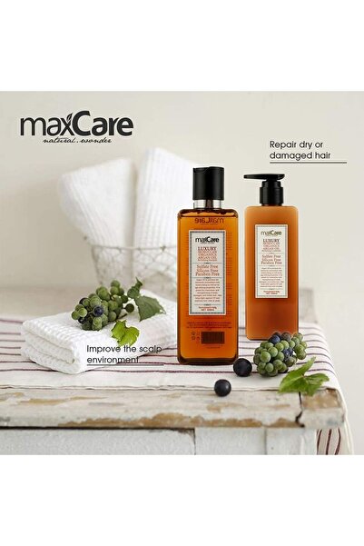 Maxcare شامبو بزيت أرجان خالي من الكبريتات تركيبة ايطالية فاخرة - 300 مل