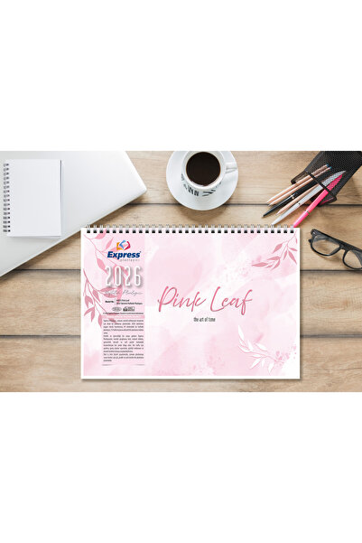 Express 2026 Takvim A4 Ebat 53 Haftalık Planlayıcı Pink Leaf