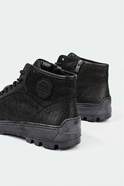 Libero 1339 Ανδρικές δερμάτινες μπότες από καουτσούκ