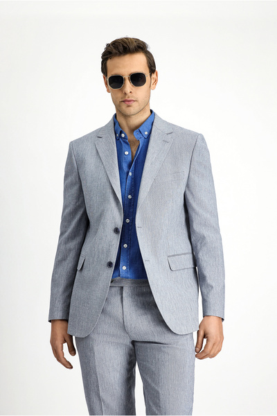 Kiğılı Regular Fit Keten Karışımlı Takım Elbise