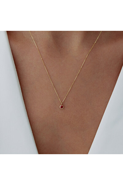 Cherry by Özkonak Garnet Doğum Taşı Kolye