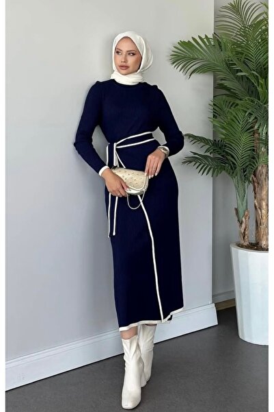 AYZEY Bağlamalı Triko Elbise