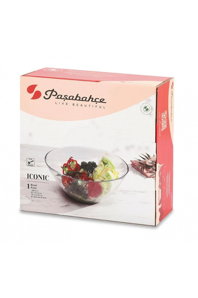 Paşabahçe 10697 Iconic Cam Salata Kasesi 2950 cc 25 cm