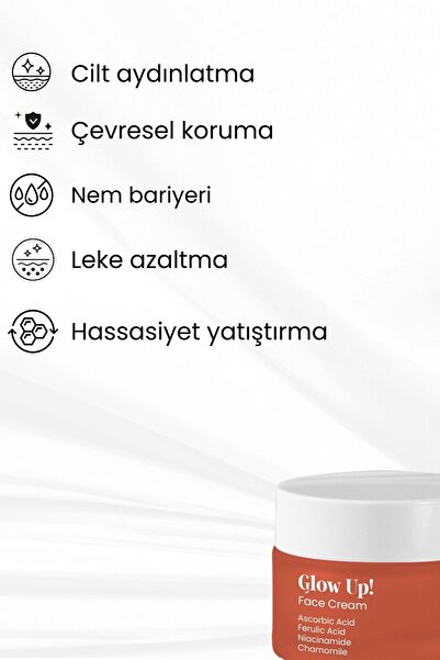 Cosmolive Aydınlatıcı Yüz Kremi Askorbik Asit Ferulic Asit Niasinamid Nemlendirme