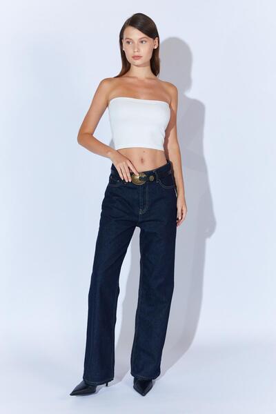TENA Women's Rins Wash Five-Pocket Palazzo Jean Pants