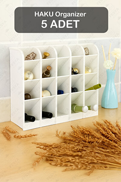 Fesya Home HAKU 5 Adet 4 Bölmeli Organizer Seti – Makyaj Malzemeleri ve Takı ...