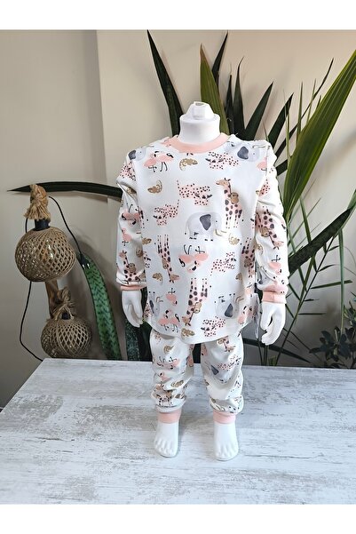 Miniworld Kız-Erkek Bebek- Çocuk Pijama Takımı %100 Pamuk Uzun Kollu Yuvarlak Yaka Mevsimlik