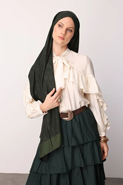 Mooncorn Сахра візерунок чорно-хакі двосторонній шаль