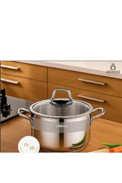 Amboss وعاء أمبوس سافير عميق 16 سم - غطاء زجاجي