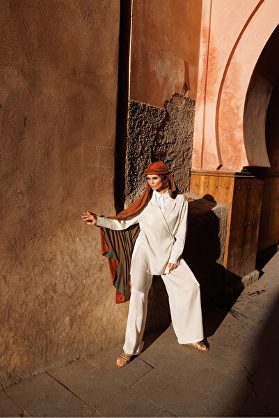 Mooncorn Lavin Pattern Double Sided Shawl Oil Green-Damson