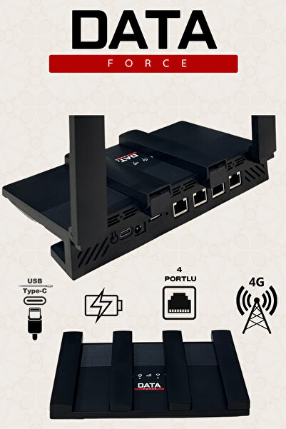 DataForce Sim Kartlı Taşınabilir Modem 5000mAh – 4 Portlu, Hızlı Wi-Fi, Güçlü Çekim & Uzun Pil Ömrü