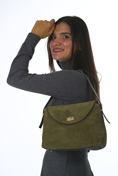 ABBRA Жіноча сумка з натуральної замші з підкладкою на плечо