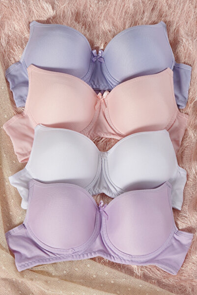 CHOCHO Kadın Telli Dolgulu Destekli 4'lü Sütyen Takımı