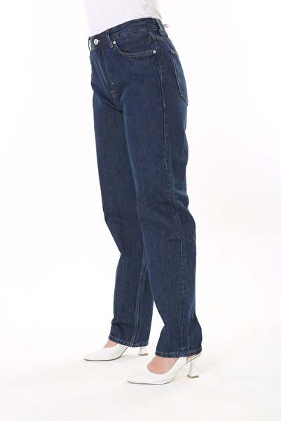 Şans Blugi de damă marime mari cu 5 buzunare, albastru marin 65N37848