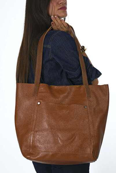 ABBRA Women's Vegan Leather Bag with Large Front Pocket