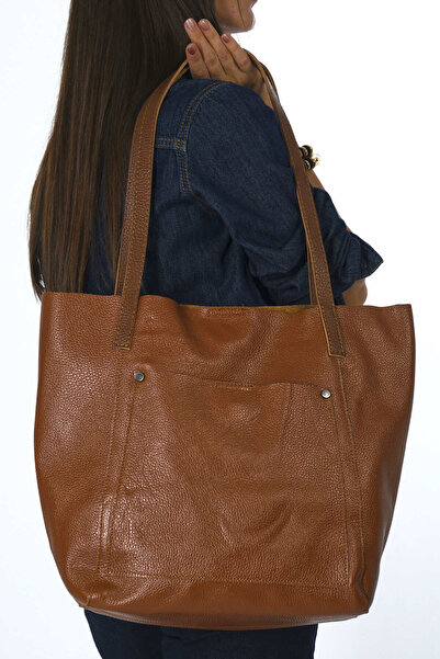 ABBRA Women's Vegan Leather Bag with Large Front Pocket