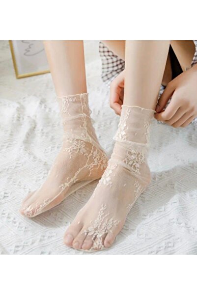 Freya Dantel Tül Soket Çorap (Kawaii Anime Kore Tarzı)