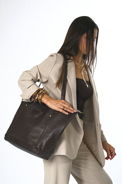 ABBRA Γυναικεία Vegan Δερμάτινη Τσάντα με Μεγάλη Τσέπη στο Μπροστινό μέρος