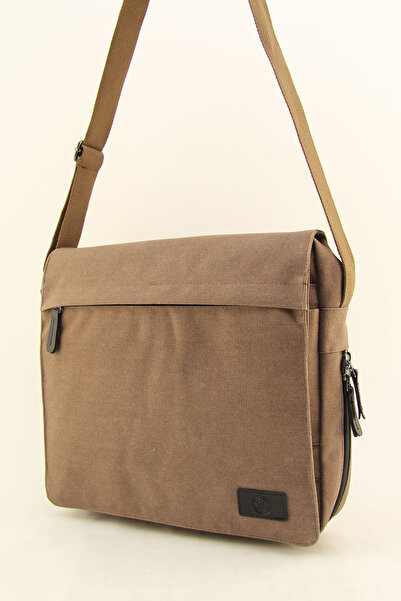 QUB CLUB Καμβάς Πλακάκι Αδιάβροχο Bellows Postman Business School Χαρτοφύλακας Street Bag