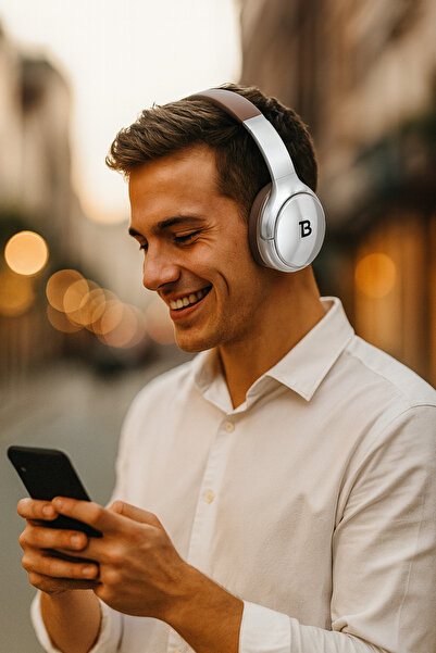 Tech&bello accessories Kablosuz Kulaküstü Bluetooth Kulaklık Stereo-Mikrofon-aux HK-033