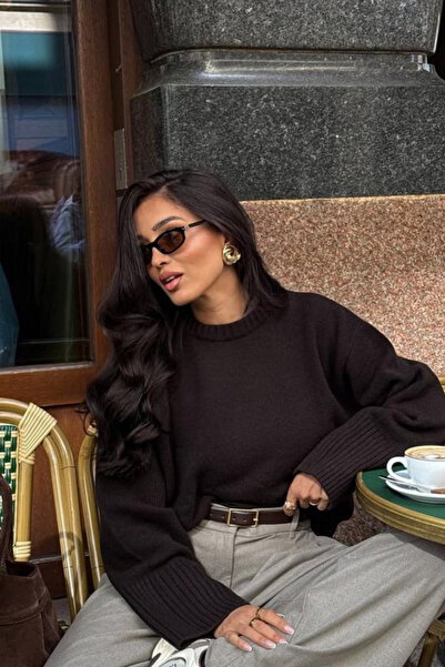 thesunfyre ΓΥΝΑΙΚΕΙΟ Πλεκτό πουλόβερ με λαιμόκοψη με απαλή υφή