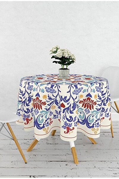 Çt Çeyizci Tekstil Кругла скатертина з цифровим друком