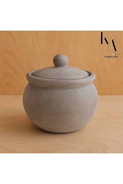 KARRA وعاء توابل خرساني رمادي 250 مل/جرام