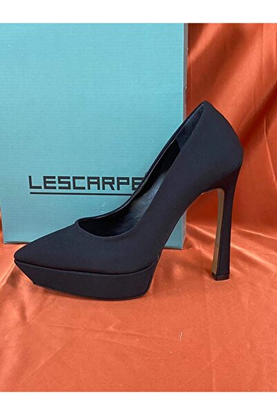 lescarpe LES029 SİYAH PLATFORMLU STİLETTO KADIN TOPUKLU AYAKKABI
