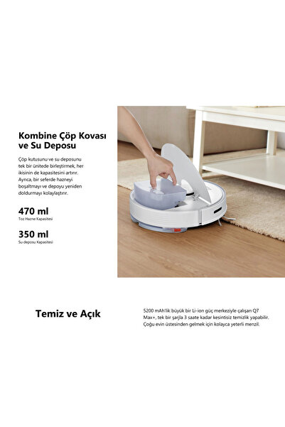 Roborock Anti Alerjik+Wİ-Fİ Andorid + iOS bağlantı Toz Boşaltma İstasyonlu PREİMUM Süpürge