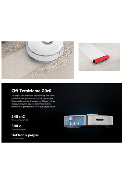 Roborock Anti Alerjik+Wİ-Fİ Andorid + iOS bağlantı Toz Boşaltma İstasyonlu PREİMUM Süpürge