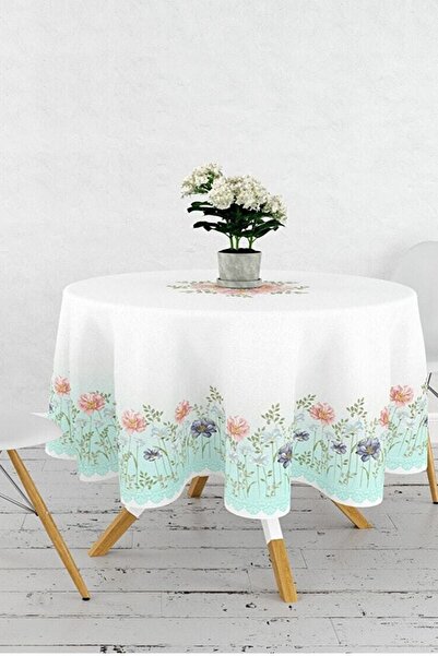 Çt Çeyizci Tekstil Round Tablecloth Digital Printed