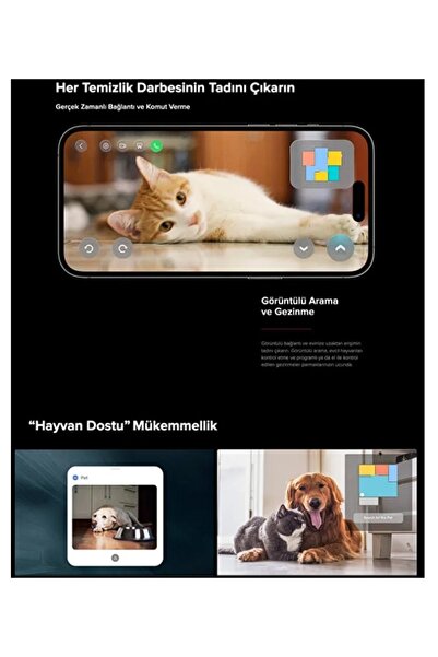 Roborock Elite Robot Süpürge (Kameralı Versiyon) - Kendi kendini temizleme - Ekstra Kenar Temizleme Sistemi -