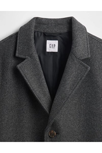 GAP V-Top Coat 791204 Relaxed Overcoat Trench Coat Men's Jacket Gray