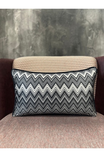 Fabricland İthal Ipek Kadife Chevron 8080 Dikdörtgen (50x30 cm) Kılıf