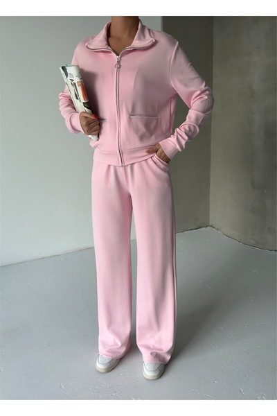 moda paketi Cep Bibe Detailled Modal Fabric 2-Piece Set - Soft Textured