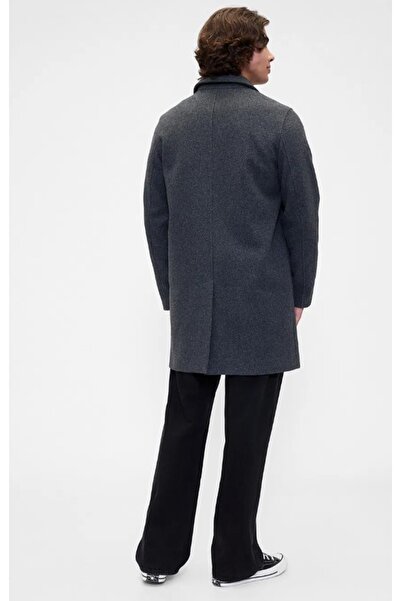 GAP V-Top Coat 791204 Relaxed Overcoat Trench Coat Men's Jacket Gray