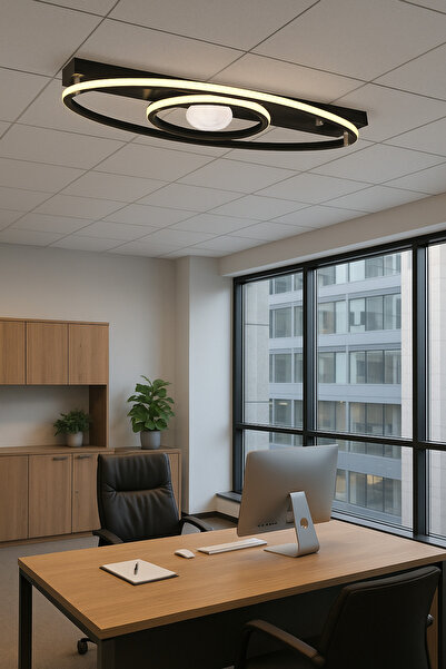 ESSLİGHT Parma 60 cm Plafonyer LED Avize 3 Renk Işık Modlu (Beyaz / Sarı / Gün Işığı)