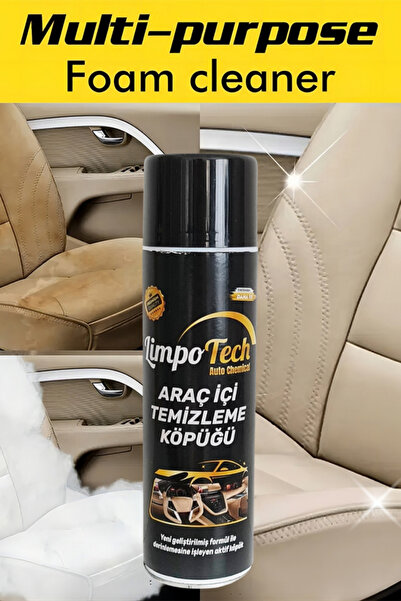 LİMPO TECH Mikrofiber Araç Oto Kurulama Silme Bezi 50x70cm Araba Araç Içi Köpük Temizleme 500 ml
