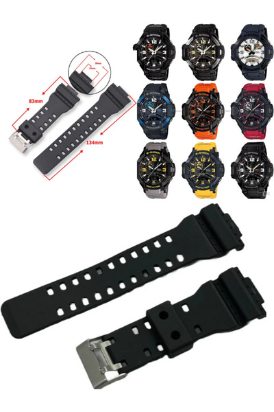 onlinekordon G-shock G-8900 Ga-100 Ga-110 Ga-140 Siyah Silikon Saat Kordonu K...