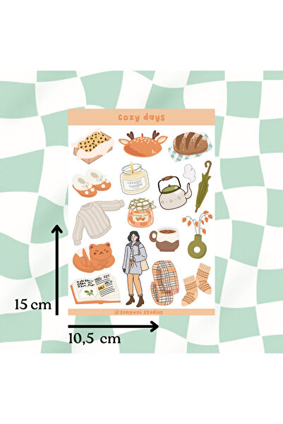 Songwol Studios Nalepnica A6 sa jesenjom temom - Dekal, Bullet Journal, Etike...