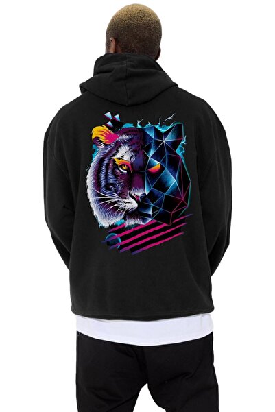 DM DOLCE MORE سترة رياضية بقلنسوة مطبوعة من القطن الممشط بثلاثة خيوط