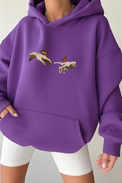 E-ROMA Hanorac unisex cu glugă EL FINGER