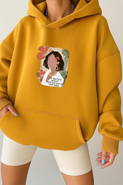 E-ROMA Hanorac unisex pentru femei cu imprimeu floral