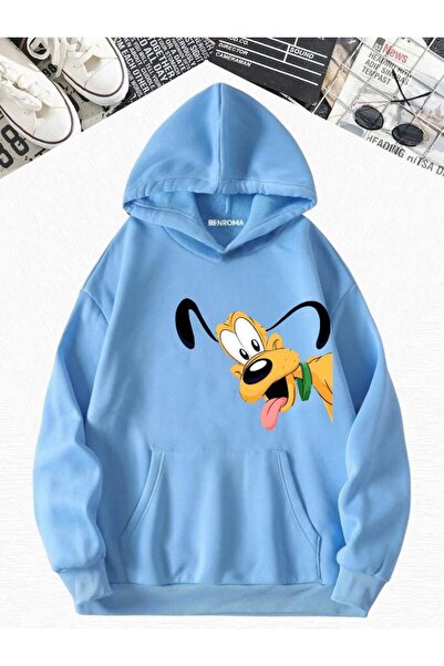 DM DOLCE MORE سترة رياضية كبيرة الحجم مطبوعة عليها كلب لطيف مصنوعة من القطن ا...