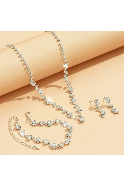 Estilo Lingerie Sıralı Serenay Model Zirkon Taşlı Takı Seti Hediye Takı Seti ...