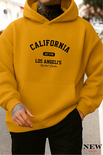New Shine سويت شيرت مطبوع من كاليفورنيا لوس أنجلوس